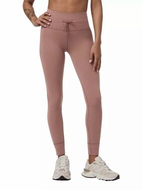 Viori Women’s High-Rise Leggings in Mauve with Drawstring Waist